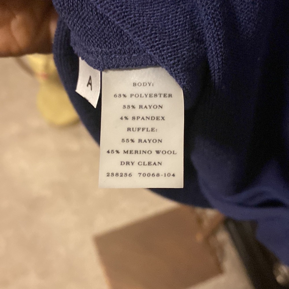Ann Taylor Blue Riffled Cardigan - Picture 4 of 6
